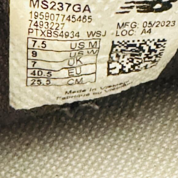 New Balance Shoes Womens 9 Gray Black Suede 237 Retro Running Athletic Sneakers - Picture 11 of 12